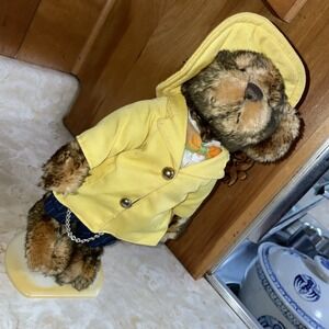 Brass Button Bears "Mookie" 1930's Version‎ Collectible Bear w/ Stand